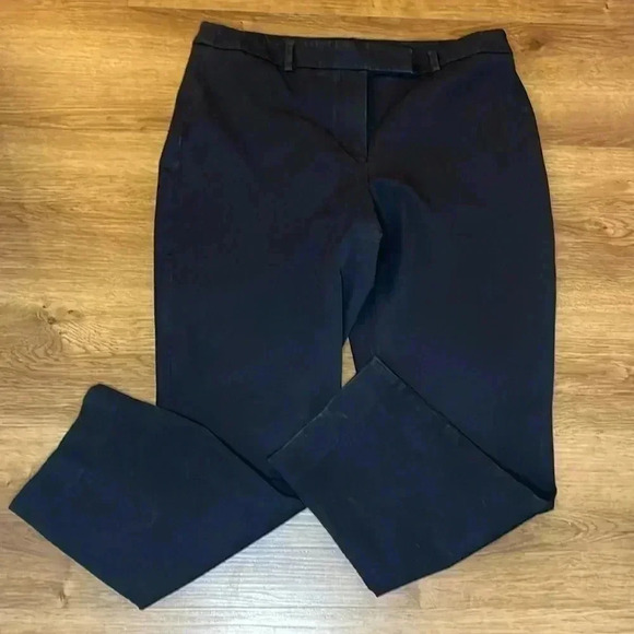 Talbots Women’s 10 Petite High-Waist Straight Curvy Black Cotton Blend Pants - Picture 1 of 8